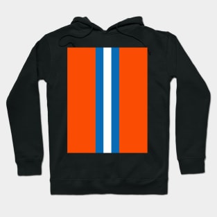 Retro American Basketball Stripes New York, Orange, Blue, White Hoodie